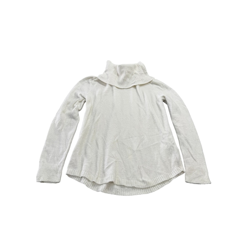 Rachel Zoe Cowl Neck Sweater Womens Medium Cream Knit Long Sleeve Pullover